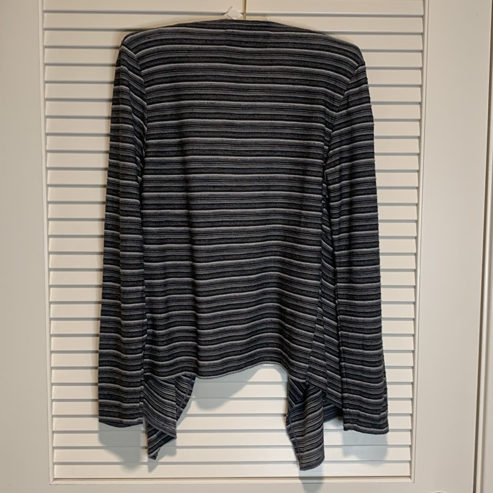 Smartwool Size Medium Stripe Horizon Line Wrap Cardigan Sweater - Picture 3 of 7